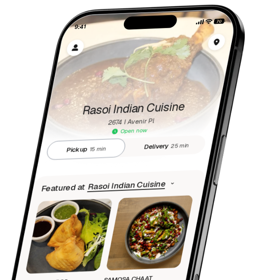 Rasoi Indian Cuisine app preview